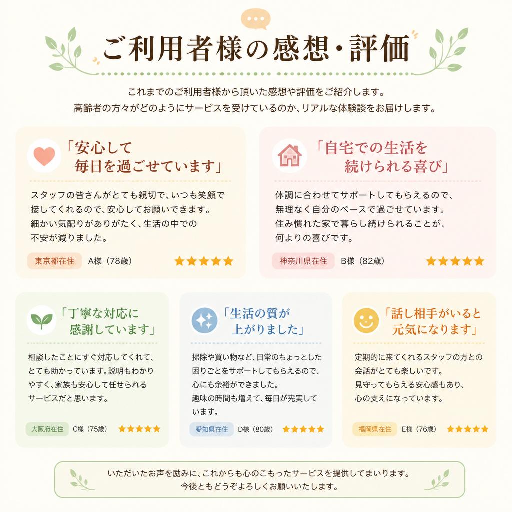 実際のお客様の声