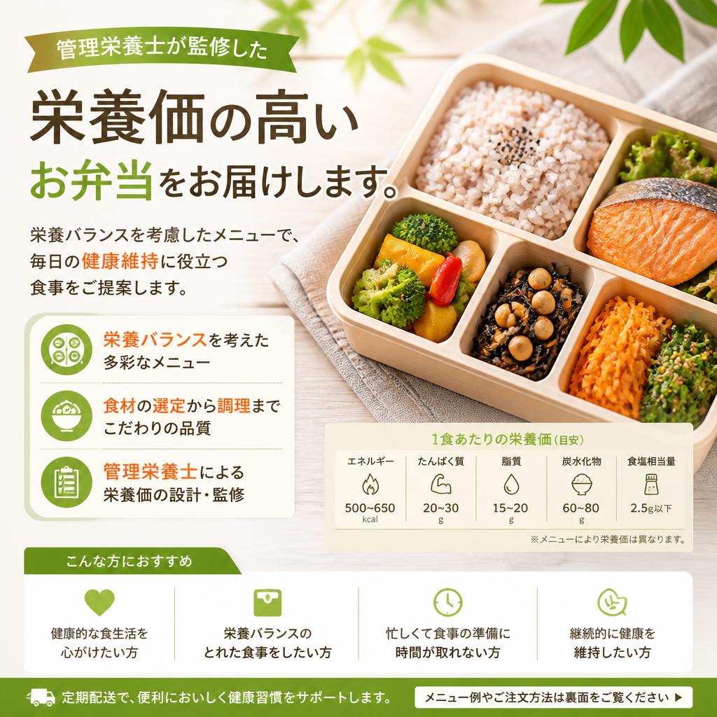栄養バランスにこだわったお弁当
