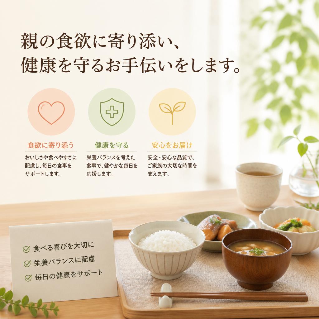 中原区で親の食欲が落ちてきたと感じた方へ｜食事が心配なご家族をサポートします